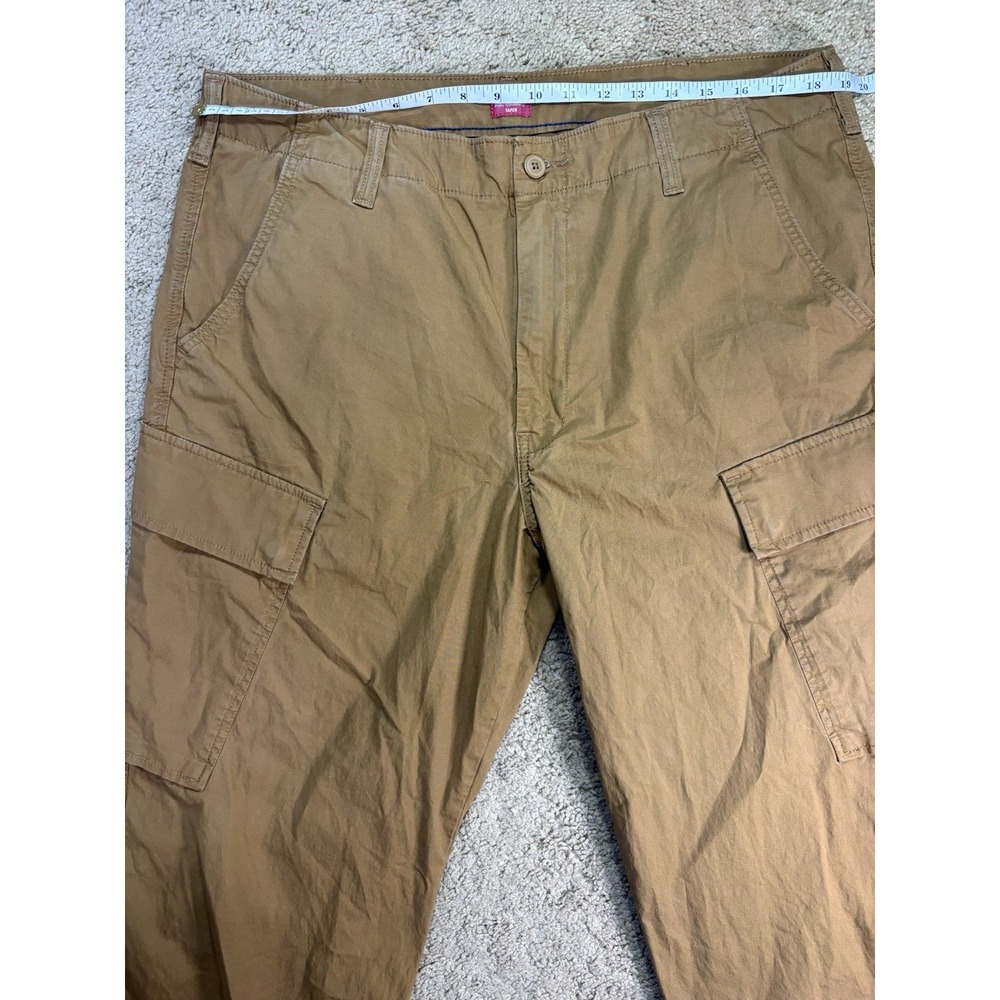 Levis Straus XX Cargo Taper Pants Men 38x30 Brown Utility Snap Pockets High Rise - Picture 6 of 11